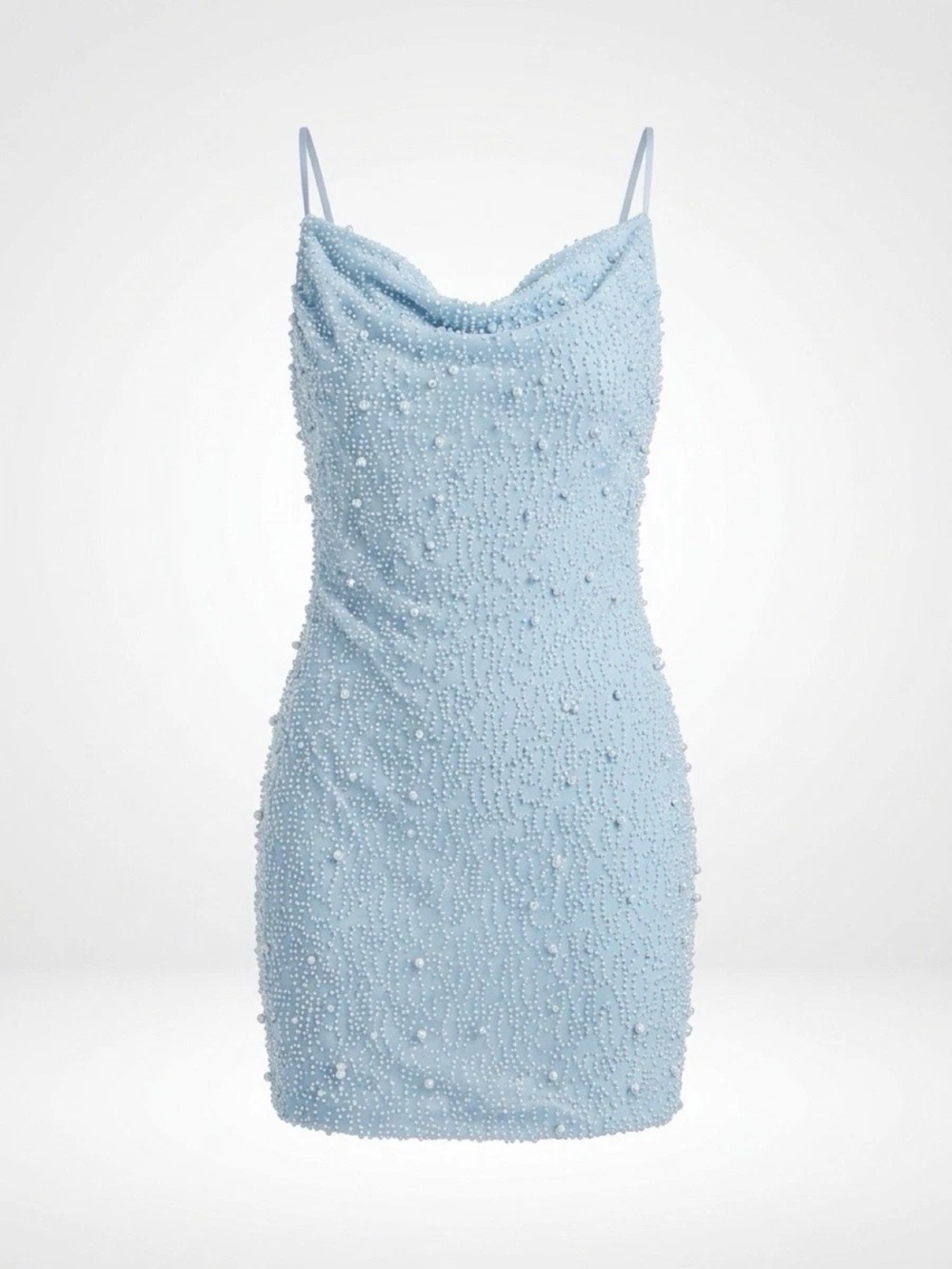 Oh Polly Pearl Seychelles Mermaid Beaded Mini Dress Blue Open Back Bodycon - Picture 6 of 8